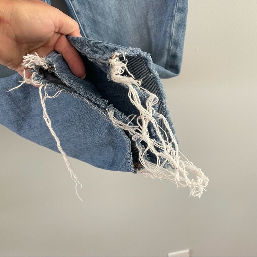 Madewell | Women’s The High-Rise Slim Crop Boyjean Elkhart Wash Distressed Light - Picture 6 of 11